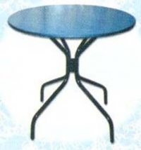 Синя кръгла маса с 4 крака